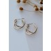 On Discount ● Mary Gold Double Hoop Earrings ● Dress Up - 3