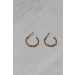 On Discount ● Reagan Gold Twisted Hoop Earrings ● Dress Up - 1