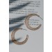 On Discount ● Ashley Gold Textured Hoop Earrings ● Dress Up - 0