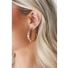 On Discount ● Gemma Gold Chainlink Hoop Earrings ● Dress Up - 1