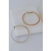 On Discount ● Madison Gold Textured Small Hoop Earrings ● Dress Up - 1