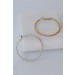 On Discount ● Madison Gold Textured Small Hoop Earrings ● Dress Up - 3