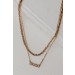On Discount ● Mama Gold Layered Chain Necklace ● Dress Up - 3