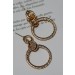 On Discount ● Brianna Gold Chainlink Drop Earrings ● Dress Up - 0