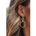 On Discount ● Brianna Gold Chainlink Drop Earrings ● Dress Up - 3