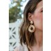 On Discount ● Harley Gold Textured Statement Drop Earrings ● Dress Up - 0