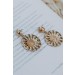 On Discount ● Lauren Gold Flower Drop Earrings ● Dress Up - 1