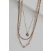 On Discount ● Becca Gold Layered Necklace ● Dress Up - 1