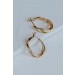 On Discount ● Brielle Gold Twisted Hoop Earrings ● Dress Up - 1