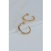 On Discount ● Lillian Gold Textured Hoop Earrings ● Dress Up - 3