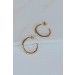 On Discount ● Lillian Gold Textured Hoop Earrings ● Dress Up - 1