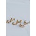 On Discount ● Maggie Gold Hoop Earring Set ● Dress Up - 0