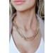 On Discount ● Callie Gold Layered Chain Necklace ● Dress Up - 1