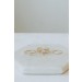 On Discount ● Ava Gold Rhinestone Star + Moon Ring Set ● Dress Up - 1