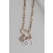 On Discount ● Star + Moon Rhinestone Gold Charm Necklace ● Dress Up - 3