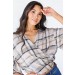On Discount ● Chic Desires Plaid Tie-Front Blouse ● Dress Up - 2