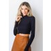 On Discount ● All About Basics Mock Neck Crop Top ● Dress Up - 0
