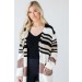 On Discount ● Just Warming Up Striped Chenille Cardigan ● Dress Up - 2
