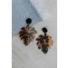 On Discount ● Cora Tortoise Palm Leaf Drop Earrings ● Dress Up - 1